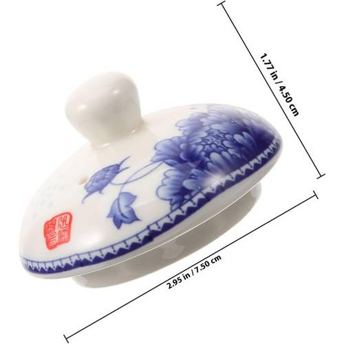 ceramic teapot lid double layer retro teacup cover with base heat resistant tea pot