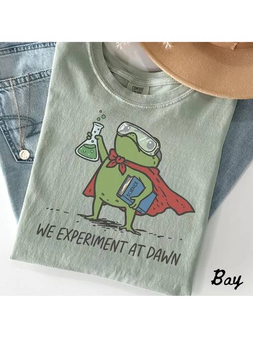 science themed t shirt teacher t shirt frog themed medieval science t shirt back to season science gift team wear squad wear