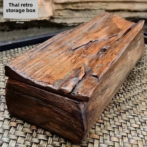 ancient wood carving storage box suitable makeup stationery tableware ornaments and decoration an