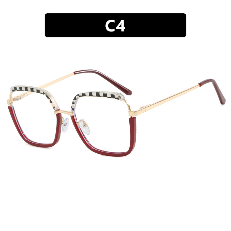 Irregular Square Glasses With Tr90 Metal Frames, -blocking Eyewear For Women