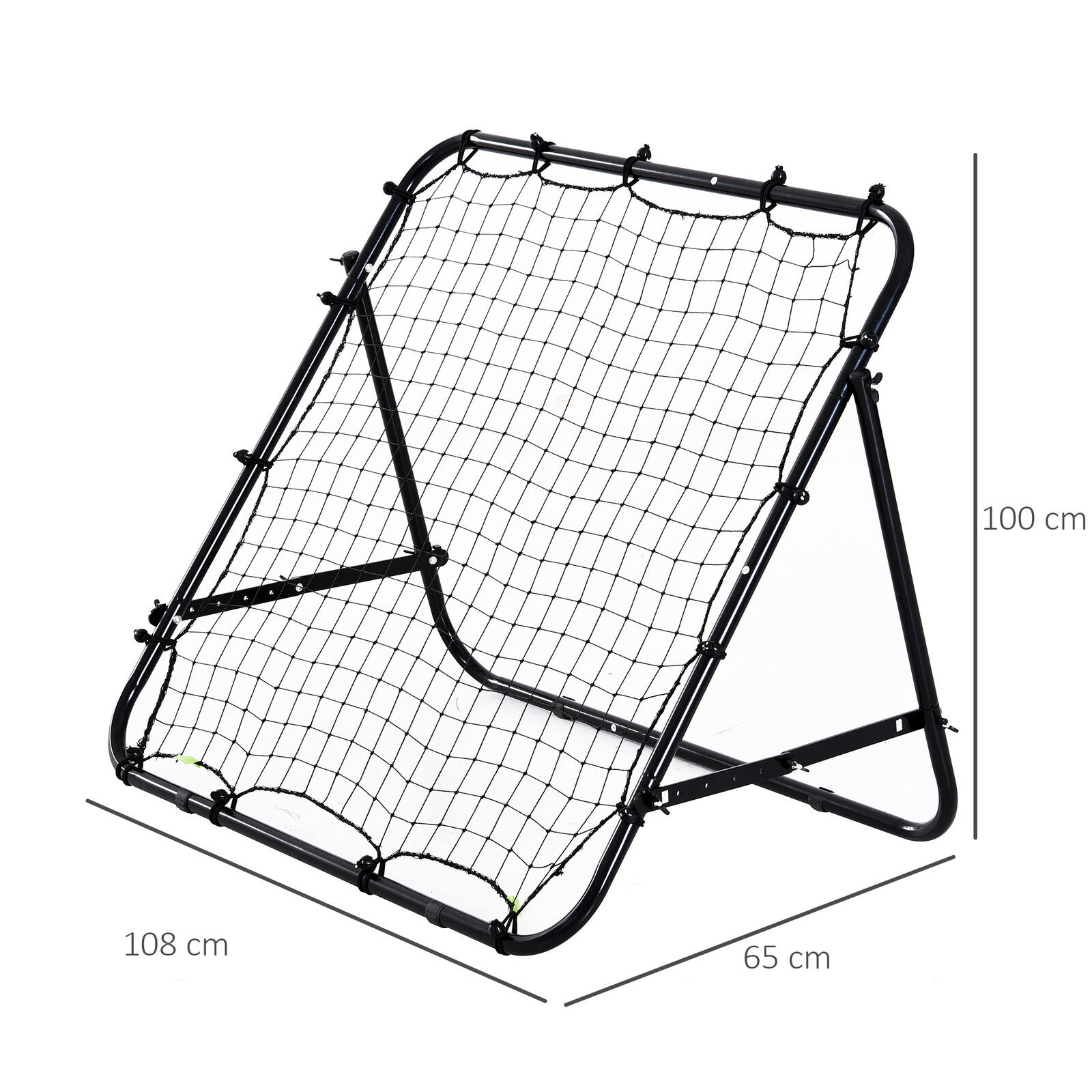 Image of Football Rebounder Net - Practise Football Training Net Aid Goal, Soccer Training Equipment Home Garden, Outdoor - Black