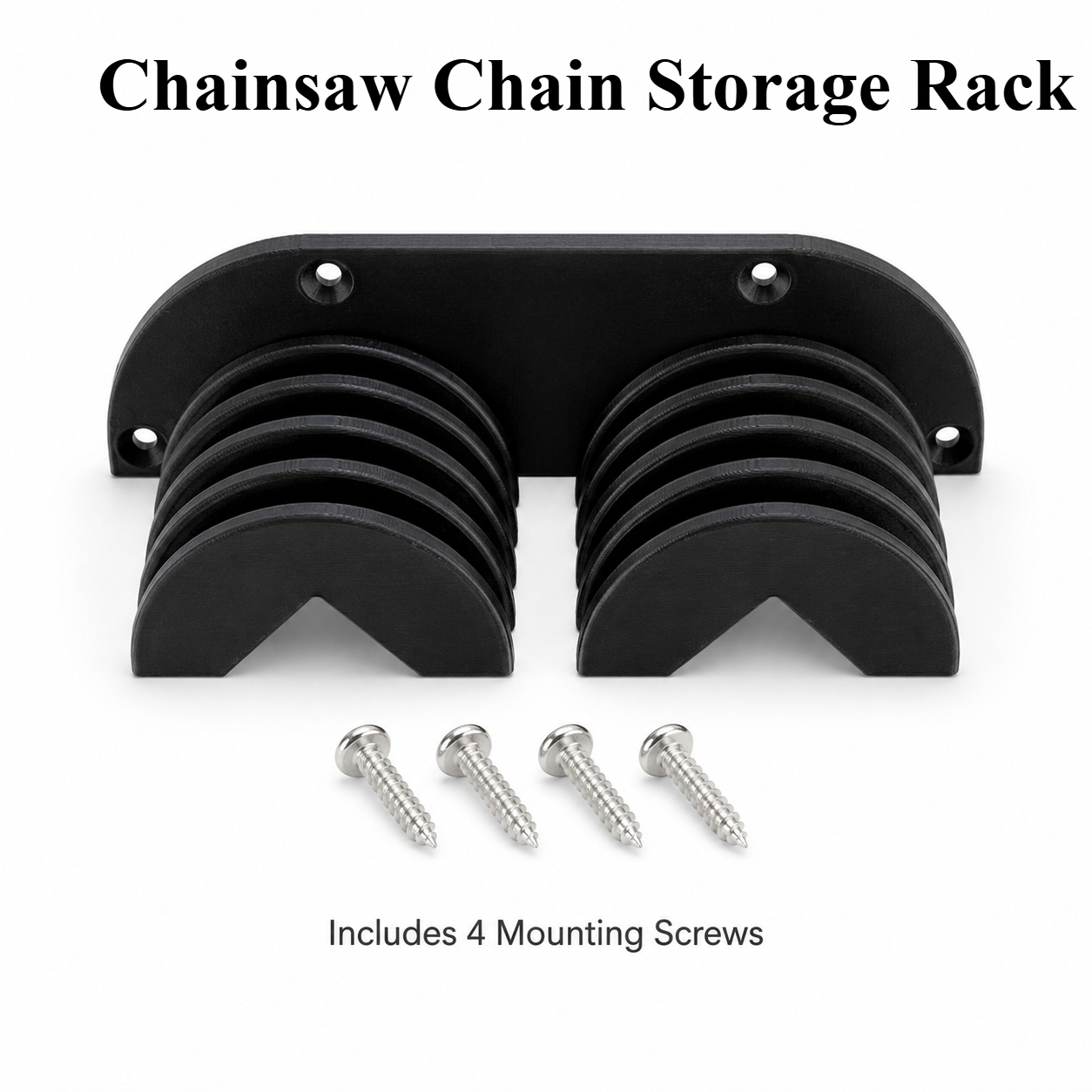 TEMU Wall-mounted Chainsaw Chain Storage Rack, Heavy-duty Chainsaw Chain Organizer, V-shaped Base Design With Double Slot Structure, Can Store 10pcs
