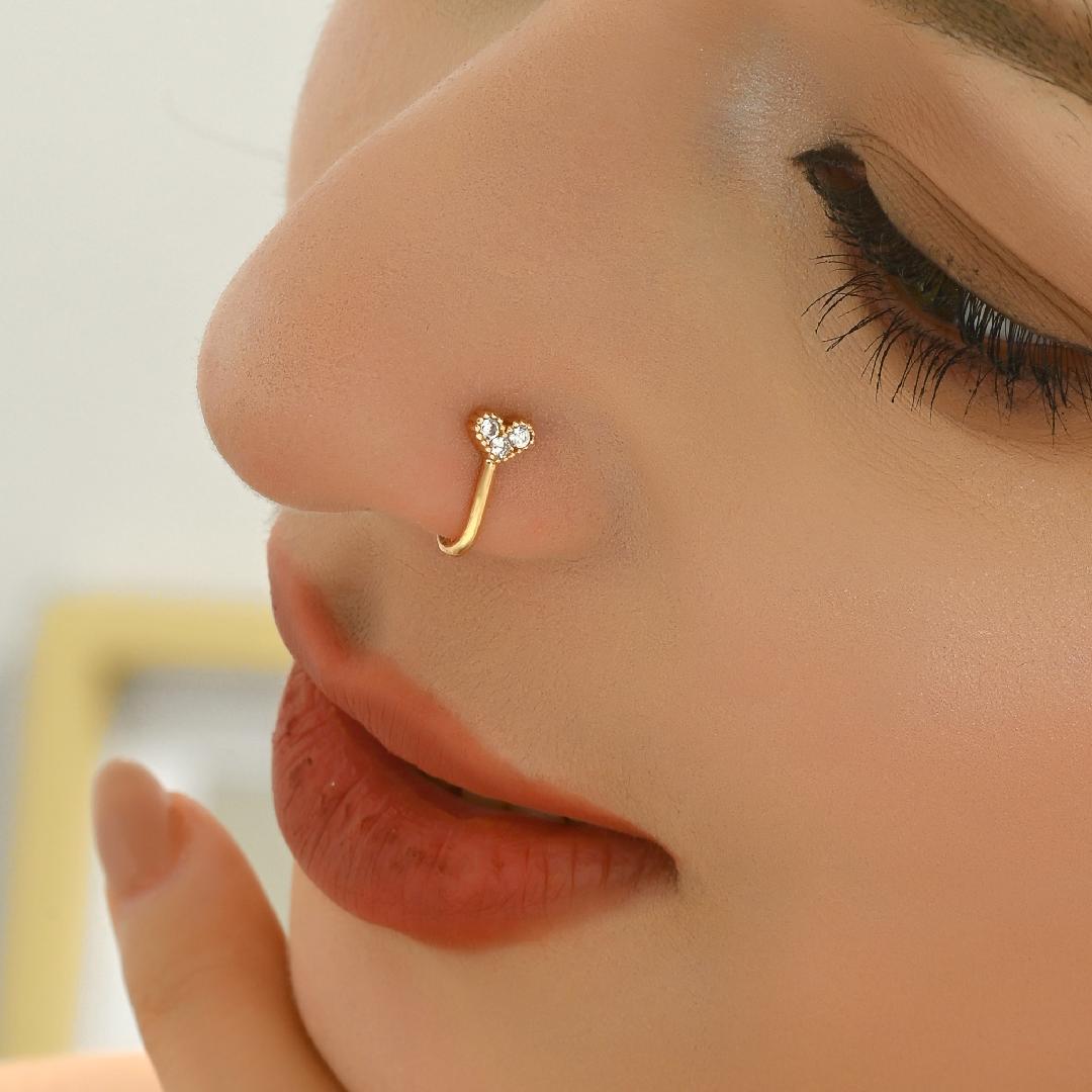 Women's Bling Bling Heart-Shaped Nose Clip