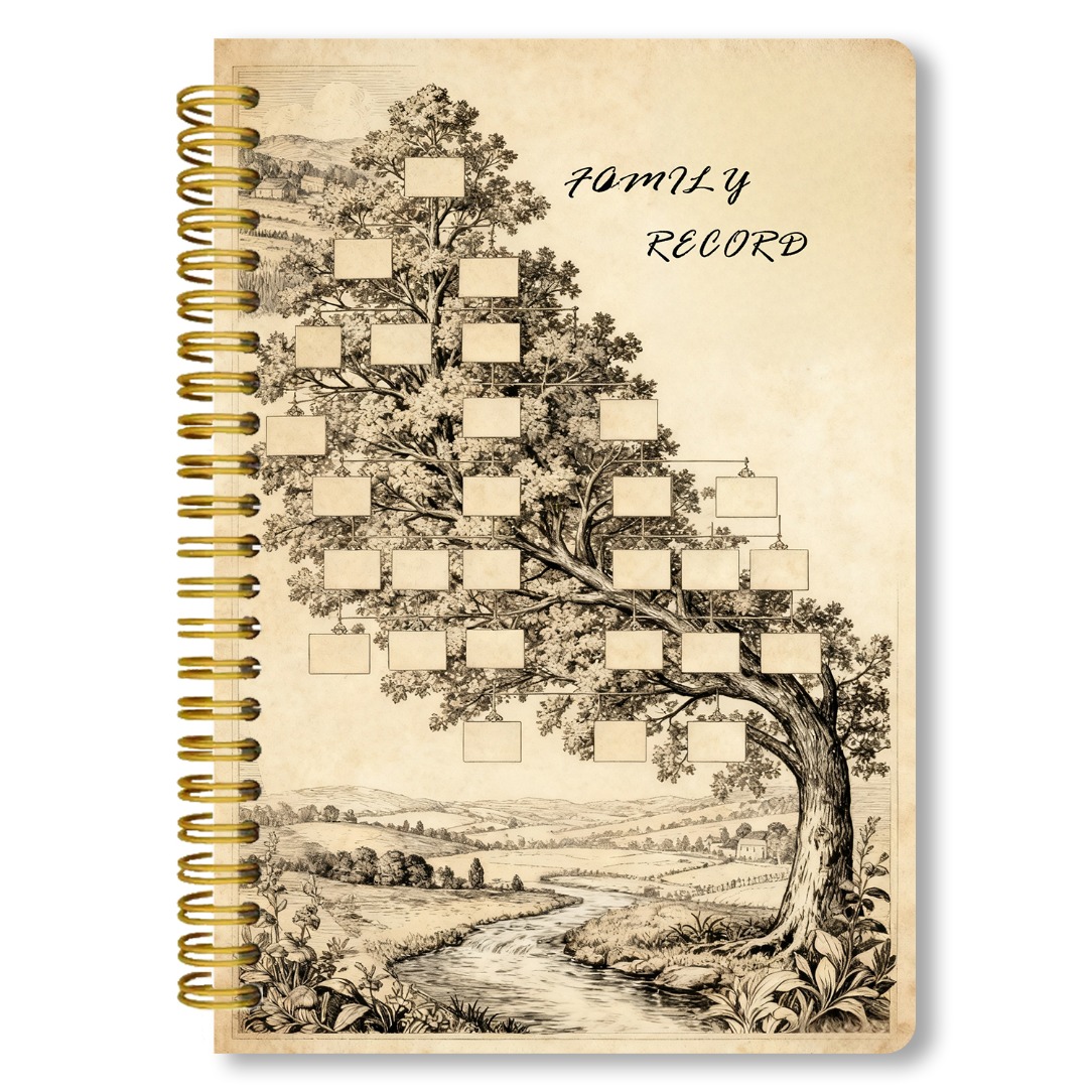 TEMU Family History Spiral Notebook, 5.5x8.3-inch 50 Page Tab, Perfect Gift For Genealogy Enthusiasts, Genealogy , And History Enthusiasts, Easy To