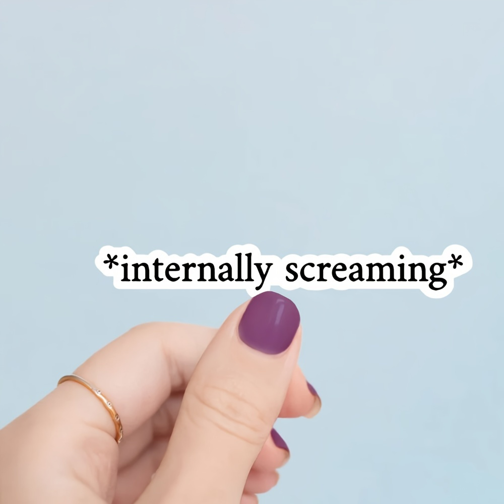 

An Interesting Sticker With "screaming Inside" Theme, Made Of Paper, With Nurse And Mental Health Themes, Suitable For , Laptop, Notebook, Office Supplies, School And