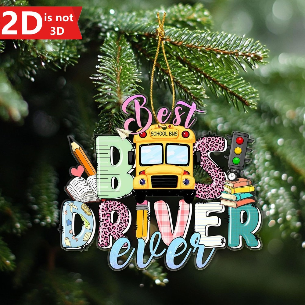 TEMU [2d Flat] 1pc 2d Accessories - School - Driver Birthday Gifts - Driver Gifts - Acrylic Pendant Decoration