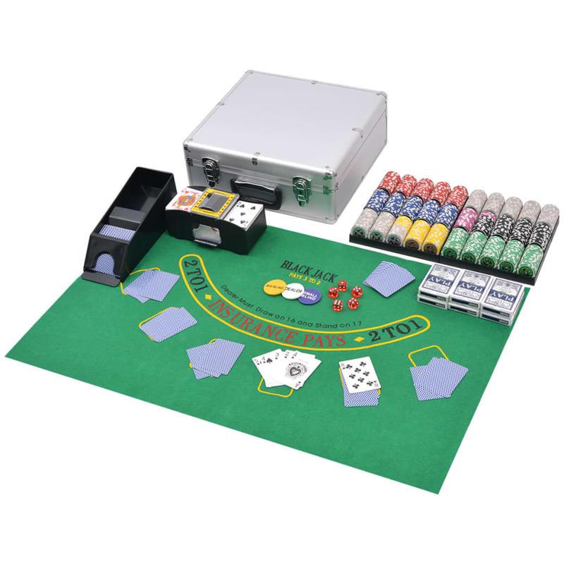 TEMU Playing Cards Set, Combined /blackjack Set With 600 Aluminum Laser Chips (free Shipping)