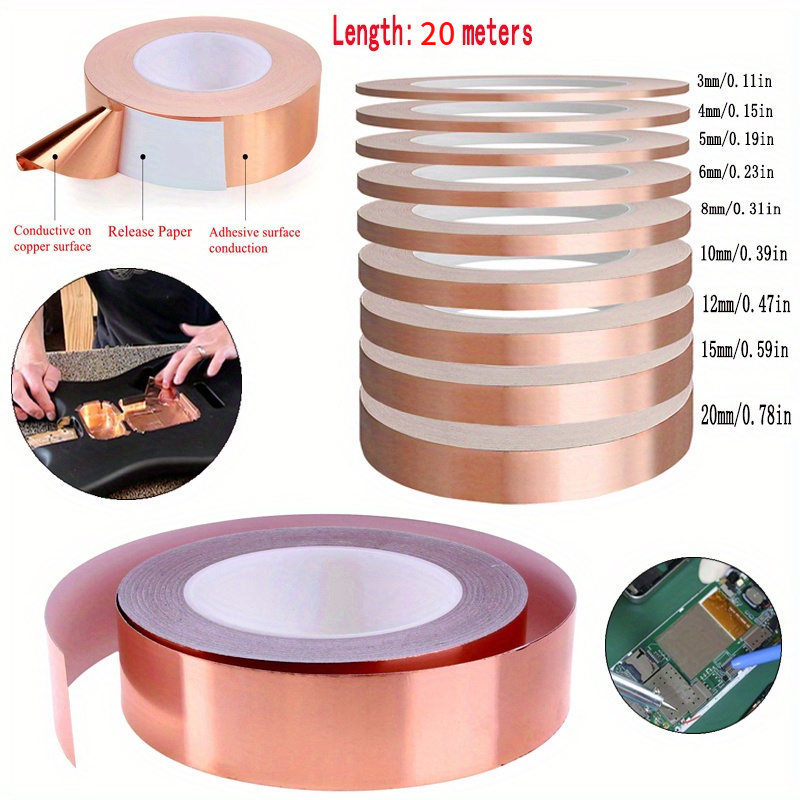 Selbstklebendes Kupferband & Kupferfolie – Lötbar In 9 Breiten (3-50mm) Für Modellbau & Elektronik