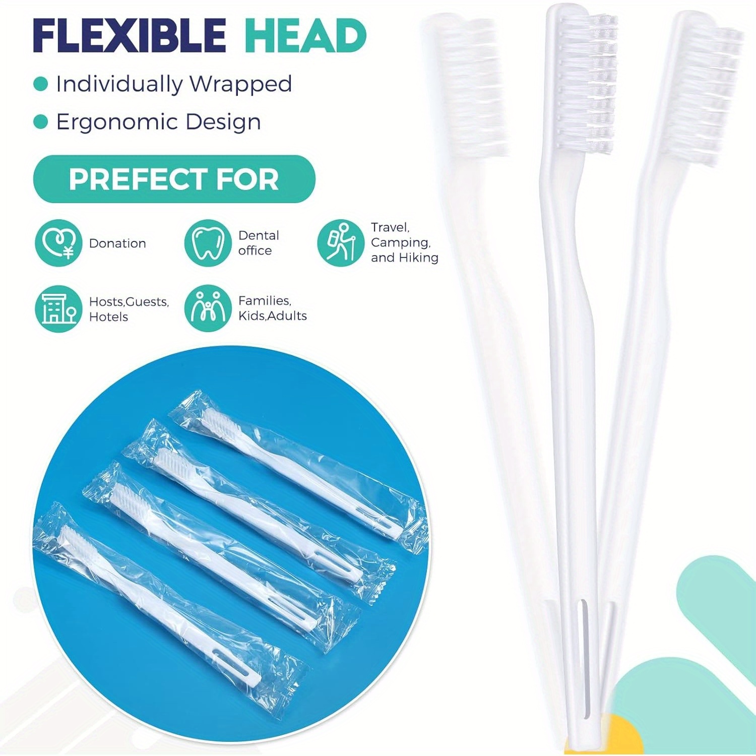 Individually Packaged Disposable Toothbrushes for Travel