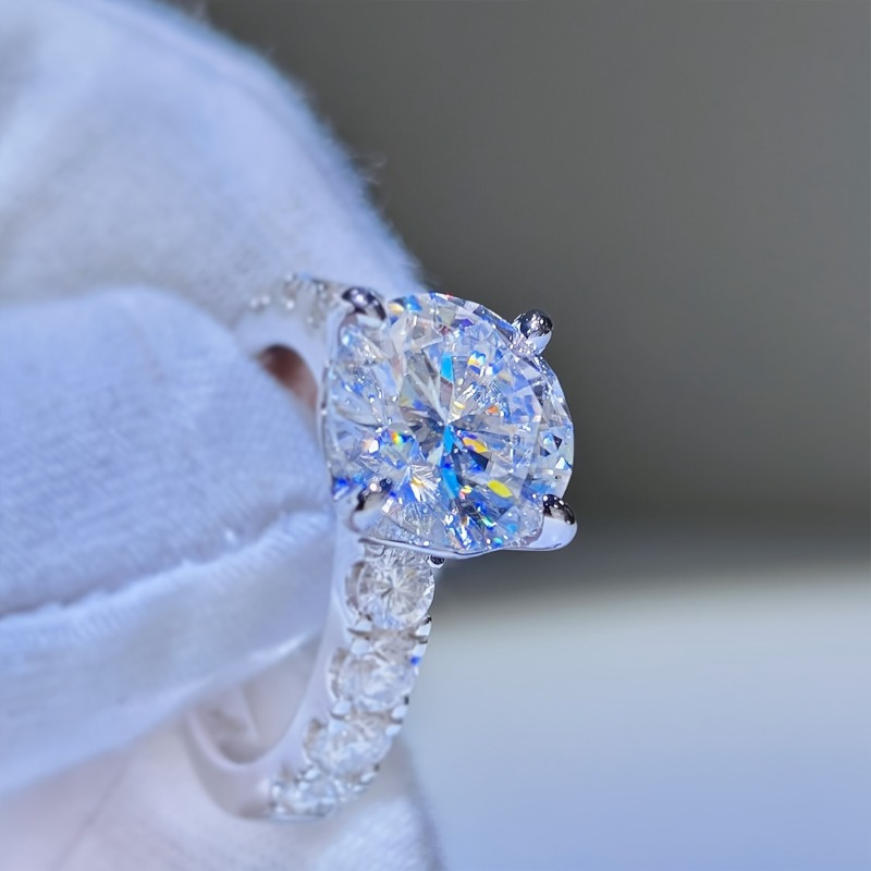 Men's 3.5 Carat Moissanite Engagement Ring, Luxury & Elegant