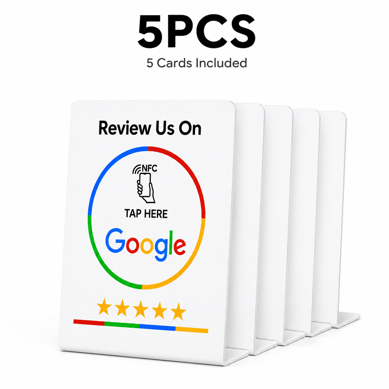 TEMU Nfc Google Review Display Card, Pvc Business Card For Customer Reviews, Suitable For Restaurants, Shops, And Offices