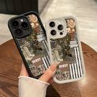 phone case for iphone 16 pro max 15 plus 14 11 xr xs western inspired art shockproof soft silicone cover