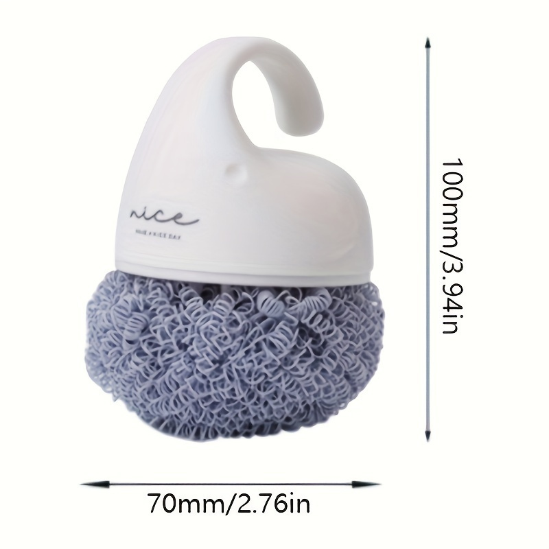 short handle polyester cleaning ball household cleaning brush household kitchen short handle dishwashing brush pot brush unable to remove thread ends details 2