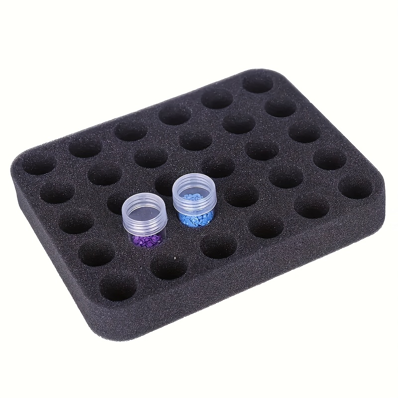 TEMU Éponge de rangement en mousse haute avec 30/60/80 trous, outil de rangement idéal pour organiser les outils de peinture diamant, les peintures,