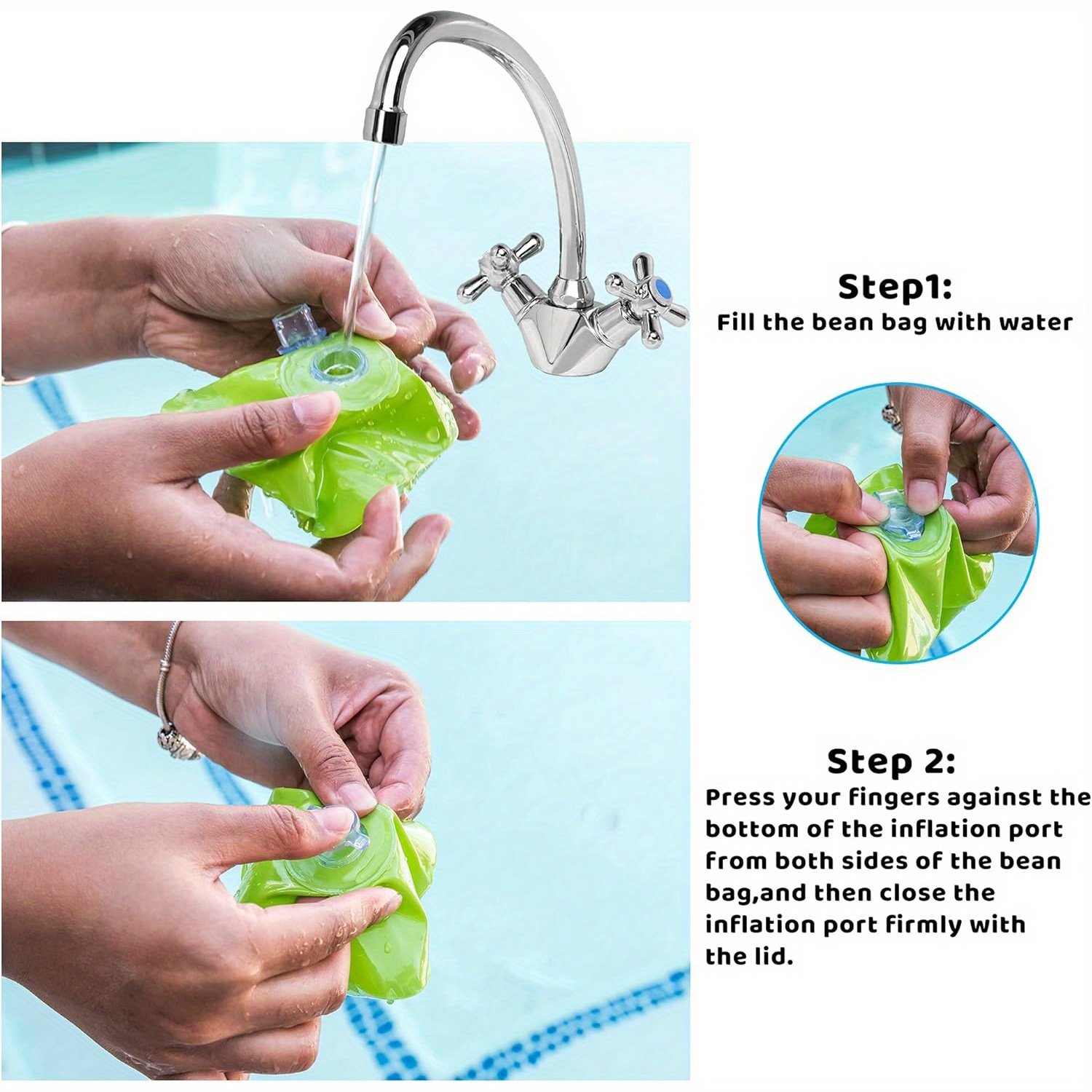 2 Sets Inflatable Pool Toss Game Combo Set Includes Ring Toss & Corn-Toss Game Floating Swimming Pool Party Games & Activities for Kids Adults Summer Party Fun