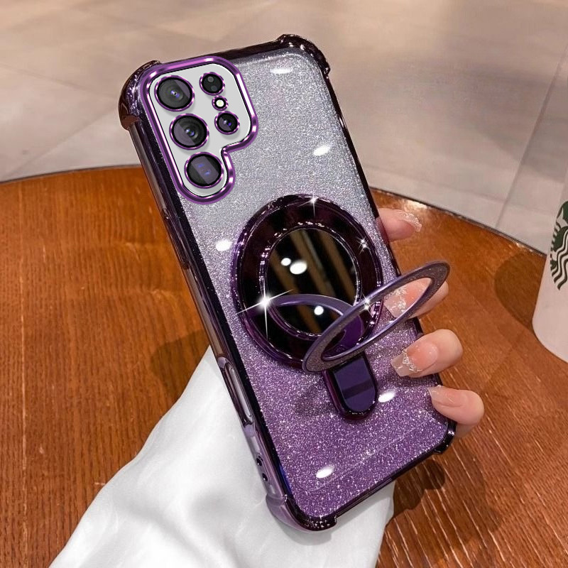 TEMU para Teléfono - Compatible con Galaxy S26, S26+, S26 Ultra, S26 Plus, SM-S9420/S9480, Lujo , Lente de , Espejo de Maquillaje con Soporte,