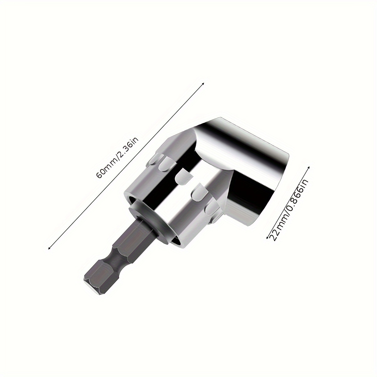 TEMU 105 Degree Right Angle Screwdriver, Electric Drill Attachment With Ergonomic Grip, Mechanism And Extension Bar, Compatible For Tight Spaces