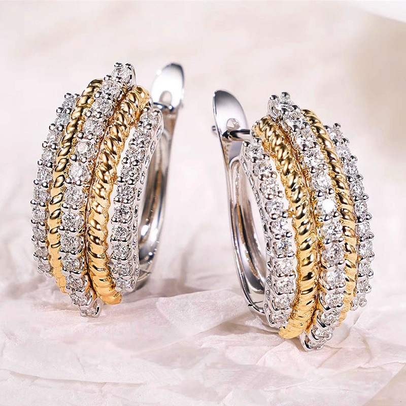 TEMU Boucles d'oreilles en argent S925, bijoux très populaires, élégantes et exquises, en synthétique, design , haut de gamme, boucles d'oreilles à