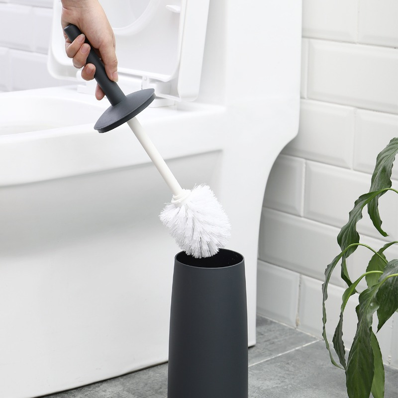 1set toilet brush set 1set wyx long handle toilet brush set splash proof bathroom cleaning brush with holder   toilet brush for home restroom details 1