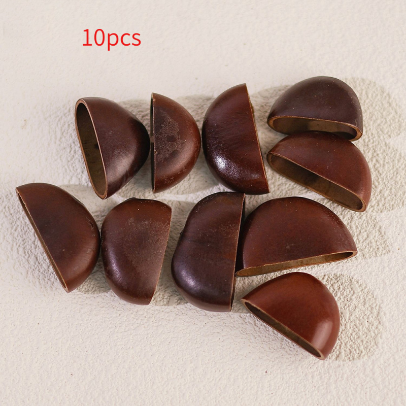 TEMU 10pcs Indonesian Duckbill Vine Fruit Shell Wind Chime Diy Craft Kit With Plastic Hanging Tubes & Bells Suitable For Christmas, Easter,