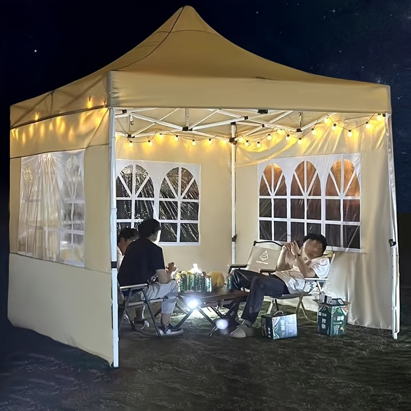 [1pc Folding Fence Cloth] 1pc Four Corner Sunshade Folding Fence Cloth, Four Side Thick Transparent Paulin | New Choice for Outdoor Life, Creating a Comfortable Leisure Space