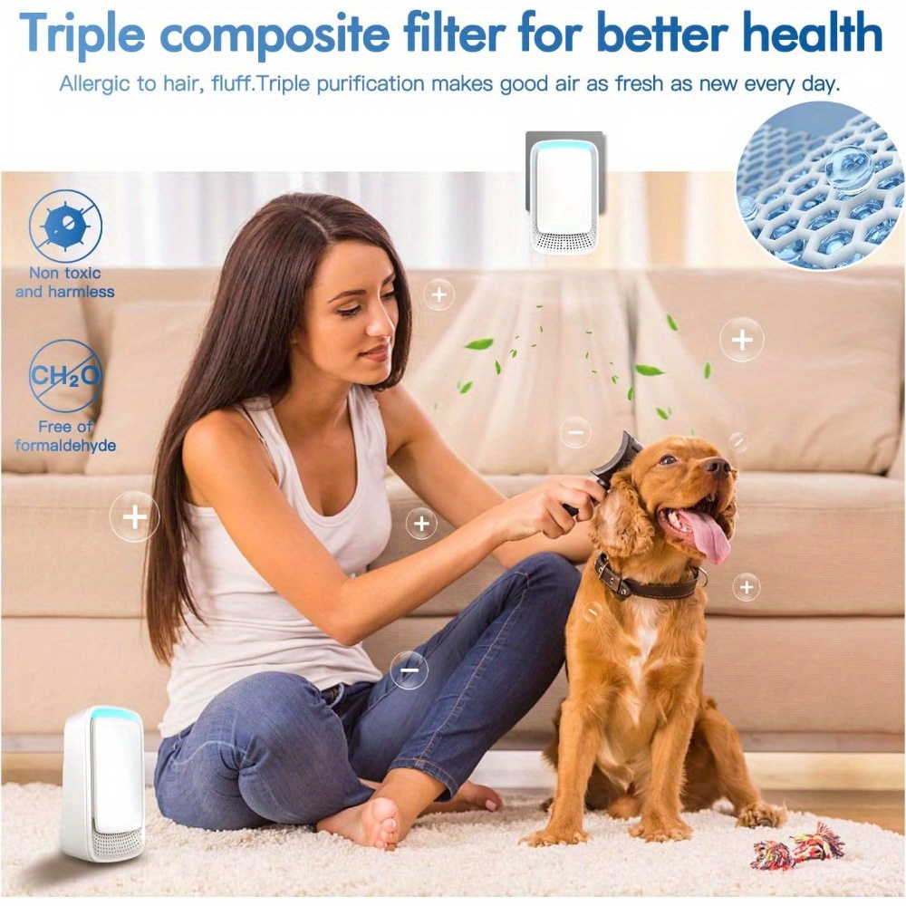 2/6pcs Plug-In Air Purifier for Home - Portable Ionic Air Cleaner,... product image 6
