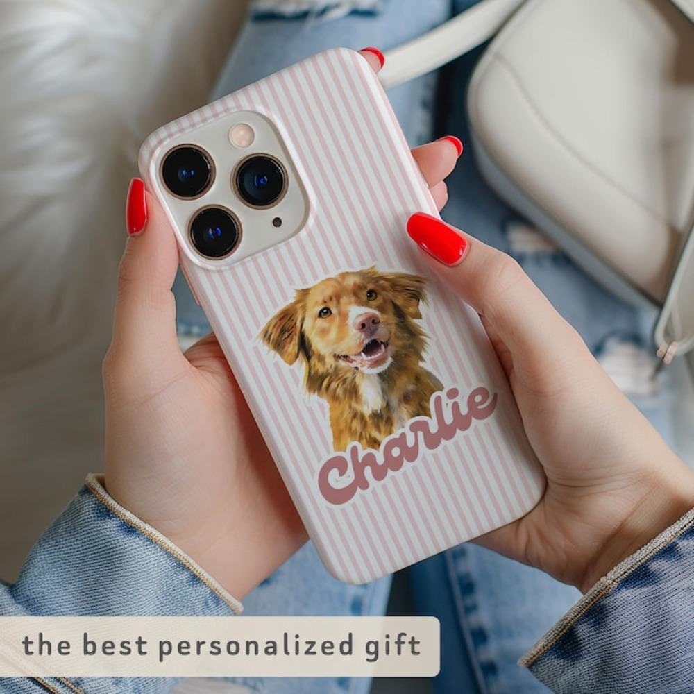 TEMU Custom Dog Phone Cases, Cases, Personalized Cases, Cat Phone Cases, Unique Dog Phone Cases, Phone Case, Lining Phone Case With Little Dog , Case