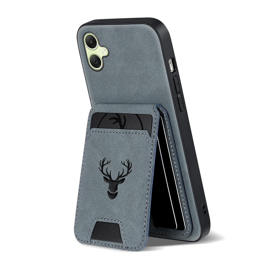 TEMU Luxurious Pu Leather Card Case Phone Case, Suitable For A17/ A07/ A56/ A06/ A55/ A05/ A05s/ A54/ A04s/ A53/ A13/ A52/ A22/ A71/ A51 Deer Pattern