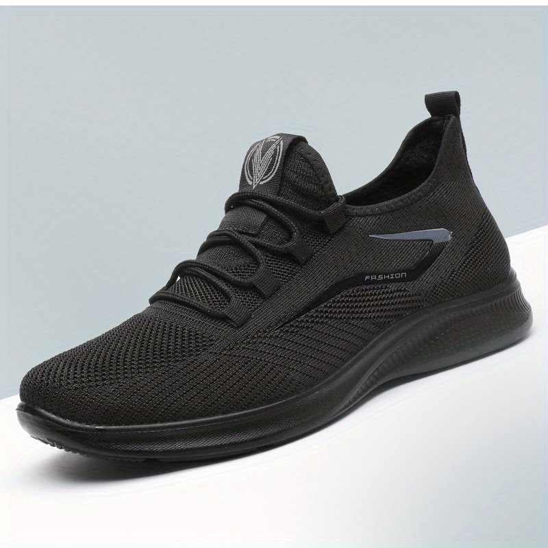 2025 mens breathable knit casual sneakers slip soft sole running shoes