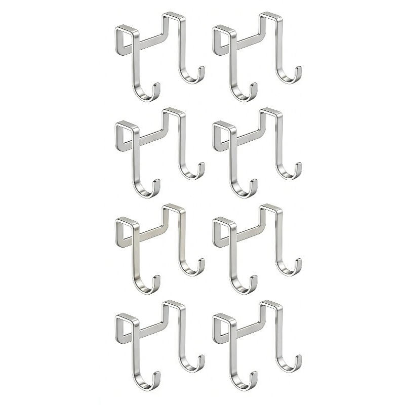TEMU Set da 8 ganci a aggancio - Adatti per comodini, retro delle porte, bagni e cucine; Installazione senza trapano e utilizzabili per appendere