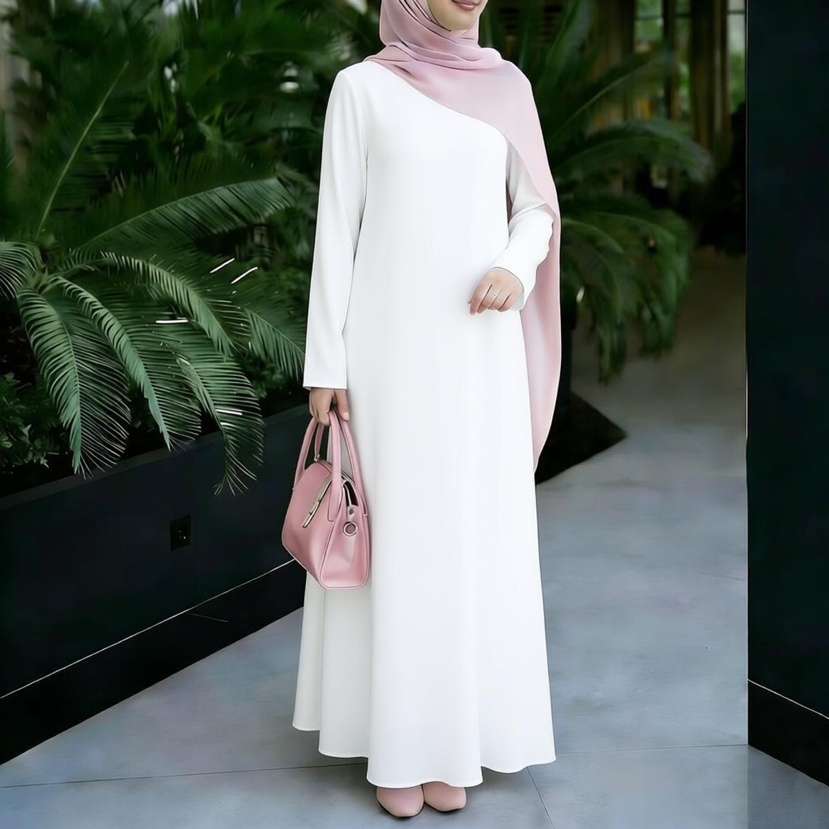 old fashioned long white dress Old Fashioned Vintage Maxi Dress with Long Sleeves main image 1