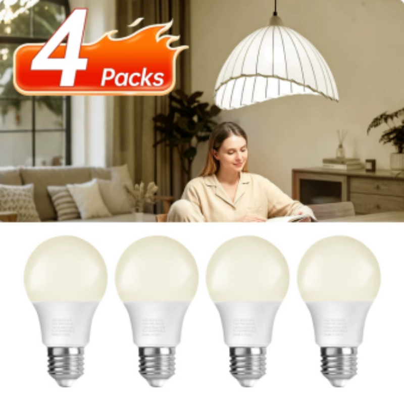 TEMU 24/12/6/4 Pack A19 Led Light Bulbs 8w 60w Equivalent 4000k Neutral White 750lm E26 Base 120v Non-dimmable Safe Durable Bulbs For Household
