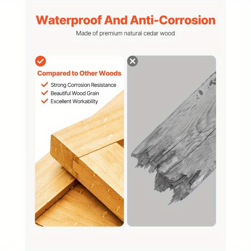 Outdoor Wooden Storage Shed Waterproof Garden Tool Metal Shed, 55x67.5 Inches, Rustresistant Construction