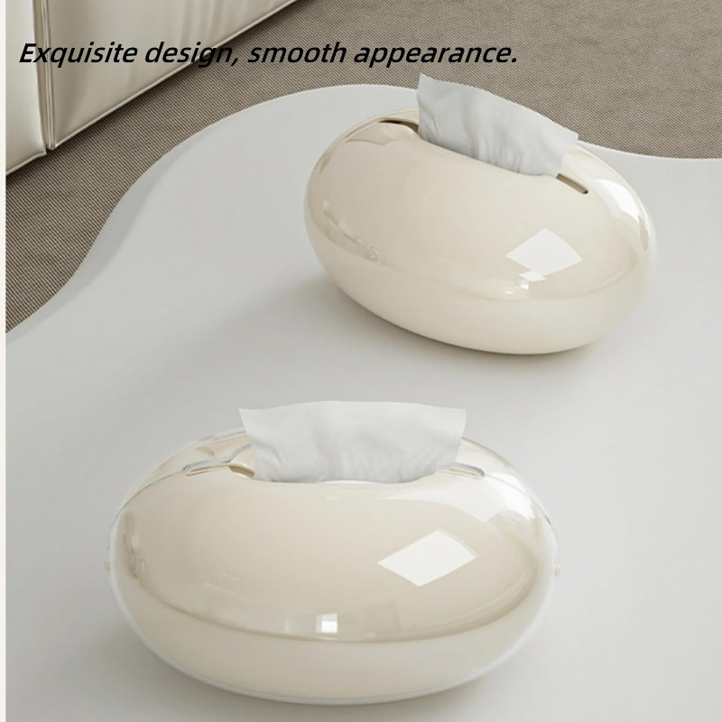   tissue box cover holder large capacity bathroom kitchen office organizer with magnetic opening beige white compatible with standard tissues ideal housewarming or wedding gift non toxic easy   Product details 2