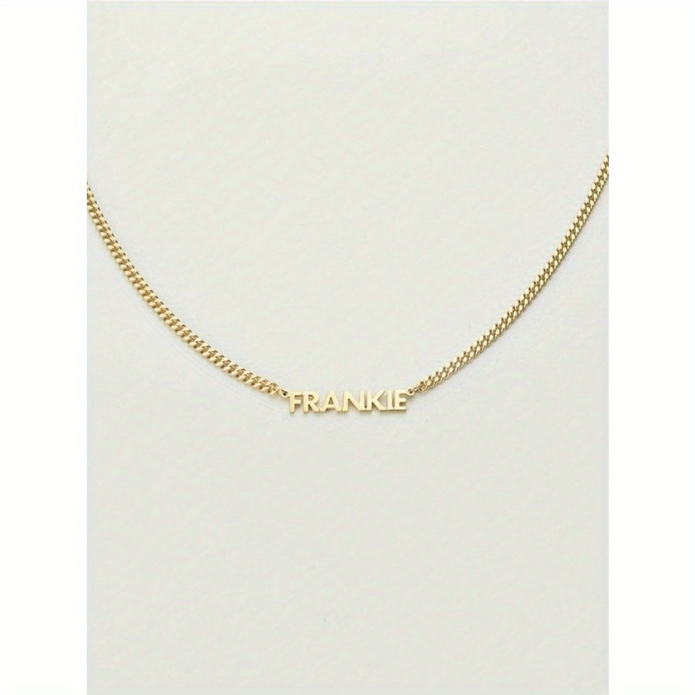 Custom Gold-Plated Stainless Steel Name Necklace