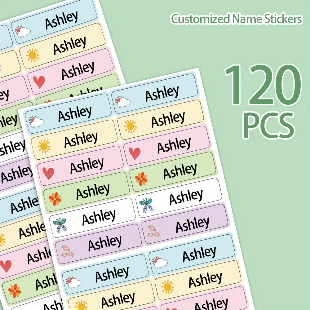 Customized Cartoon Fruit Pattern Name Stickers, 40-1000pcs