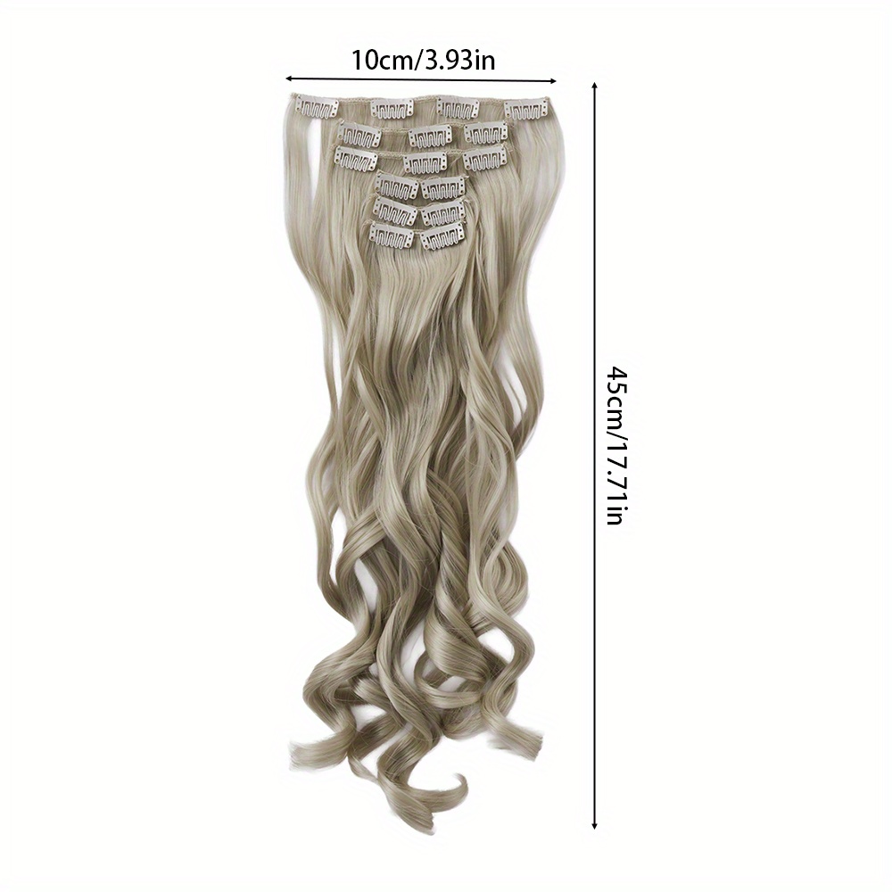 removable hair topper hair topper for women hair extensions clip in 6pcs 7pcs brown hair extension long wavy   clip in hair extension hair pieces for women blonde hair topper wig tools details 12