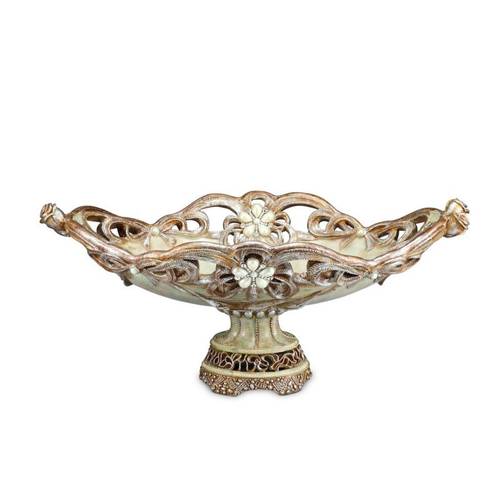 9 tall polyresin decorative fruit bowl