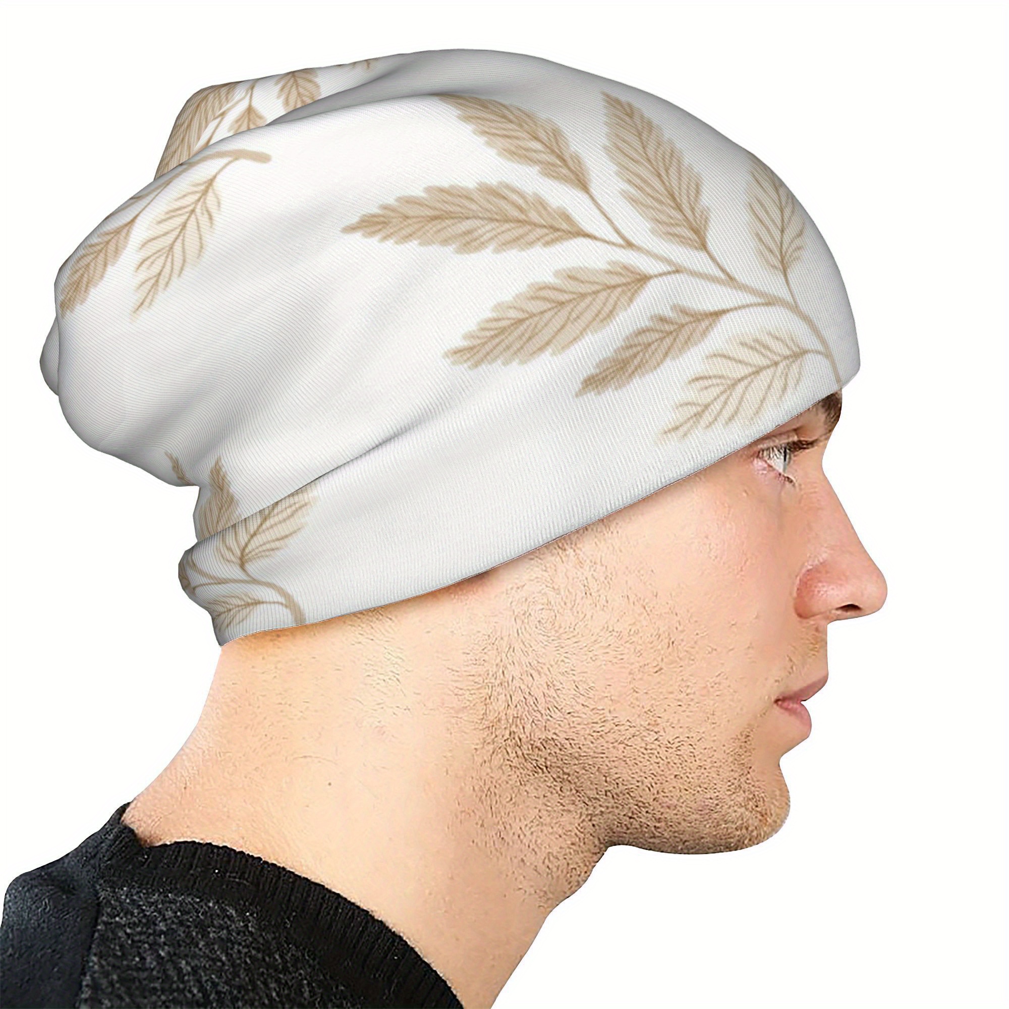 Autumn Spring Beige Leaves Thin Hat Bonnet