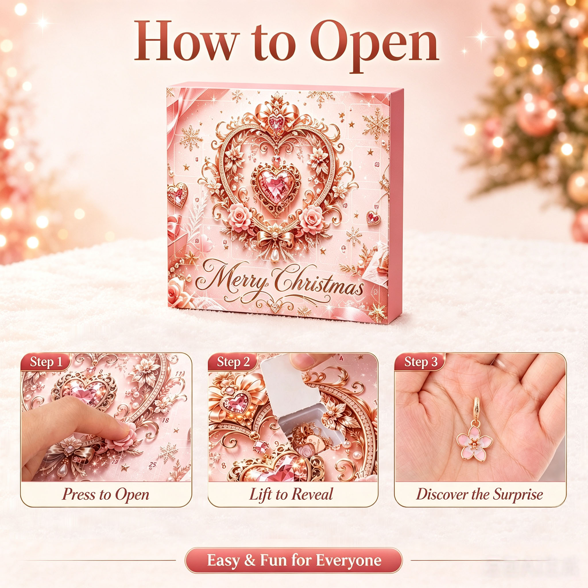 2026 Christmas Advent Calendar, Elegant Decoration