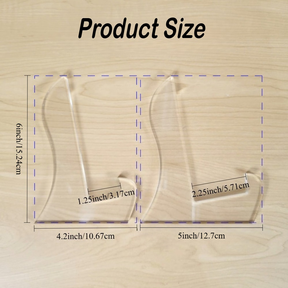2pcs A Set Pointed Back Cutting Board Stand Template Set | Laser Cut Cast Acrylic | Woodworking Router Guide, Diy Woodworking - Durable Handmade Tool Templates