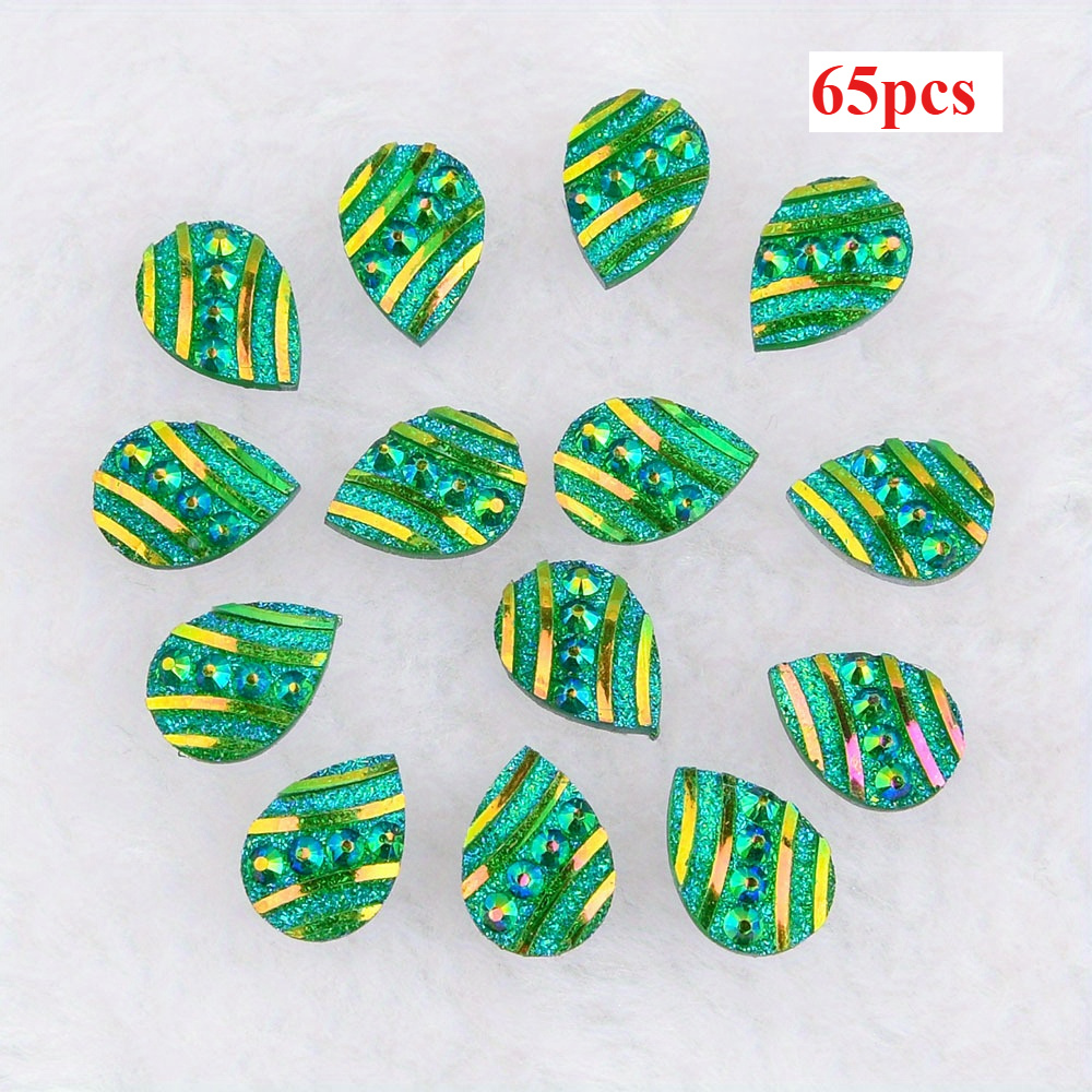 28-65pcs Teardrop Shape Resin Rhinestone Wedding Decoration