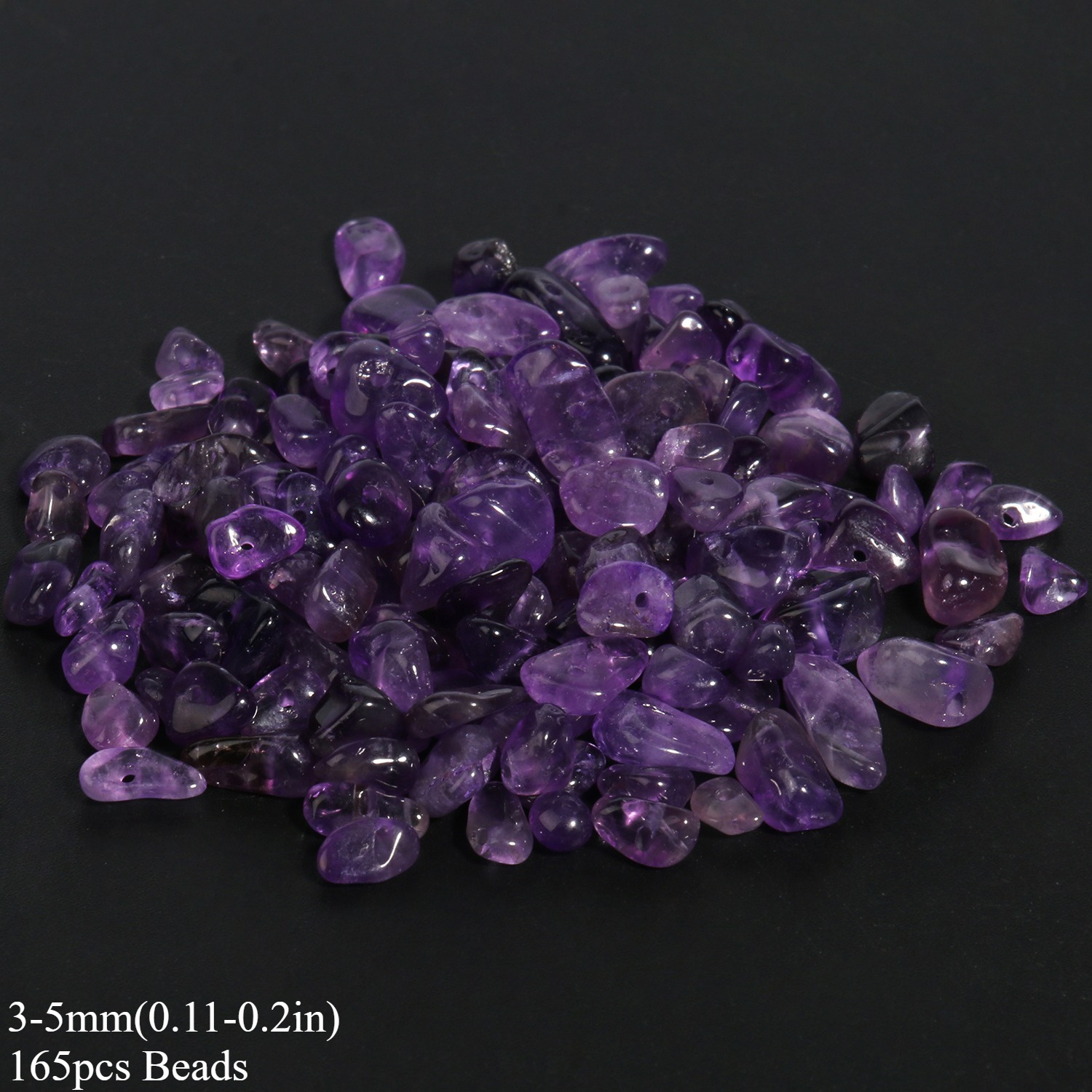 Image of 3-5/5-8mm Natural Stone Amethyst Elegant Irregular Crushed Loose Spacer Beads For Charm Making Bracelet Necklace Accessories, For Christmas Gift, Handmade Craft Supplies