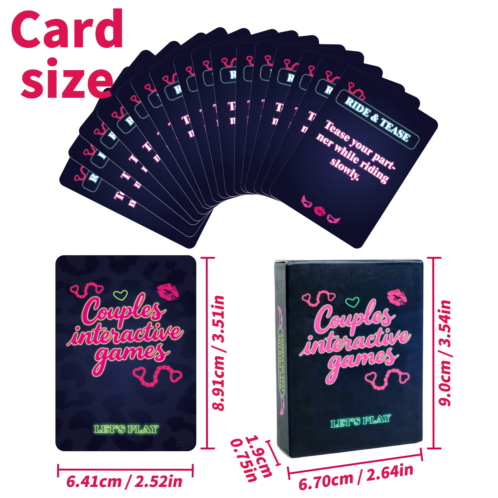 50 Sheets Adult Card Game for Couples - Intimate Playing Cards with Sexy Slogans & Playful Designs, 18+ Adult-Themed Bedroom Fun, No Electricity Needed, Romantic Game Night, Playful Design, Durable Cardstock