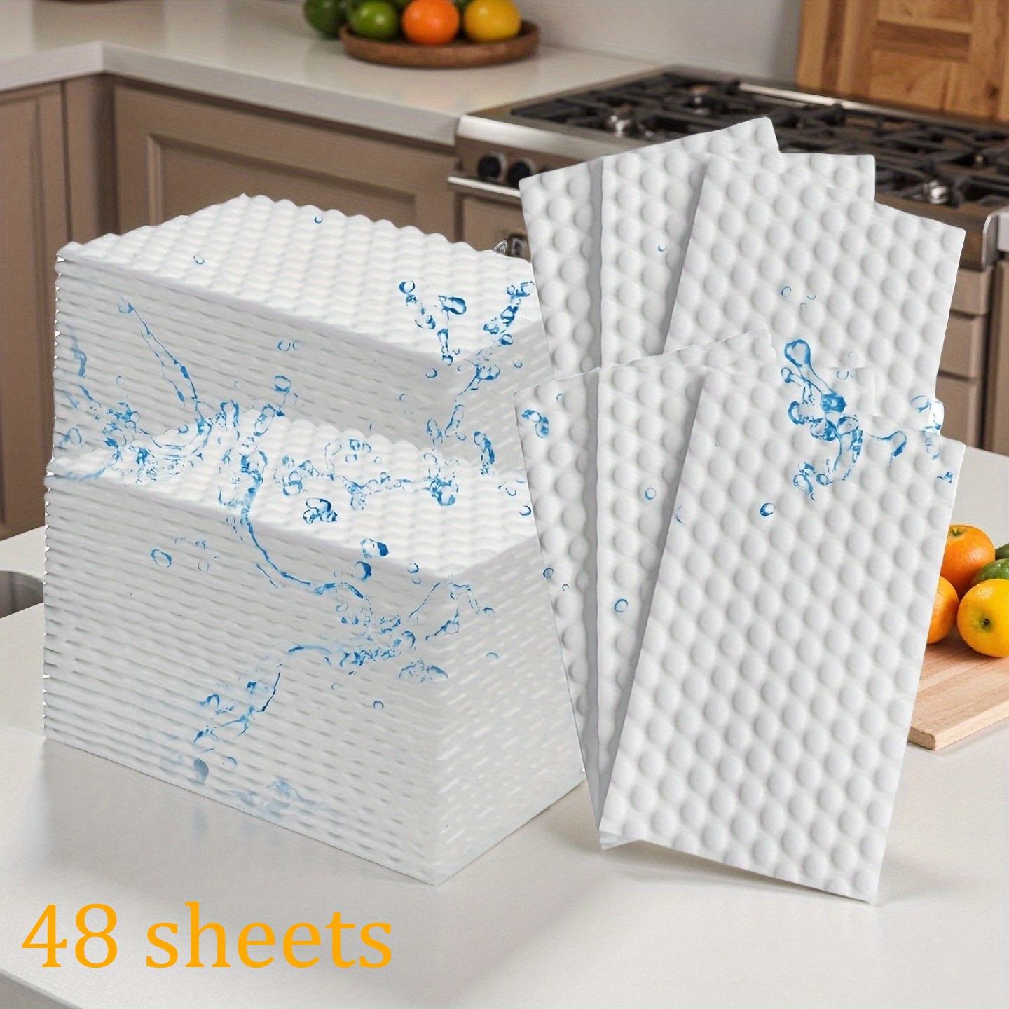 48pcs Durable Upgrade Magic Cleaning Sponge Eraser Sheets, Multi-use Cleaning Sponge Disposable Portable Thin Nano Wipes For Kitchenware Dish Bathroom Furniture Articles Hard-to-reach Places