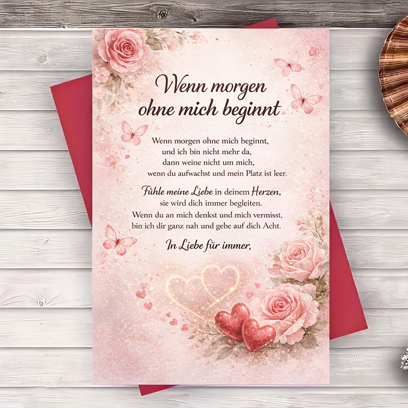 E-shop Mitgefühl Erinnerung Grußkarte mit herzlicher Botschaft floralem Design – , um Liebe Unterstützung für trauernde Familien Freunde in schweren
