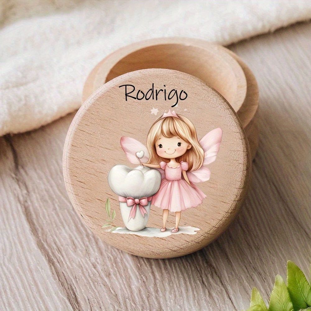 Personalized Tooth Fairy Box (animal Pattern) Customizable Name Souvenir Gift Box For Teeth, Fetal Hair, Cord, And Other Items