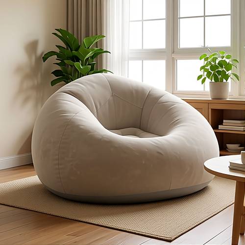 puf inflable y , diseño esférico, silla de camping para exteriores, tumbona plegable para , asiento con respaldo y reposabrazos cómodos, para viajes, vacaciones y camping, de