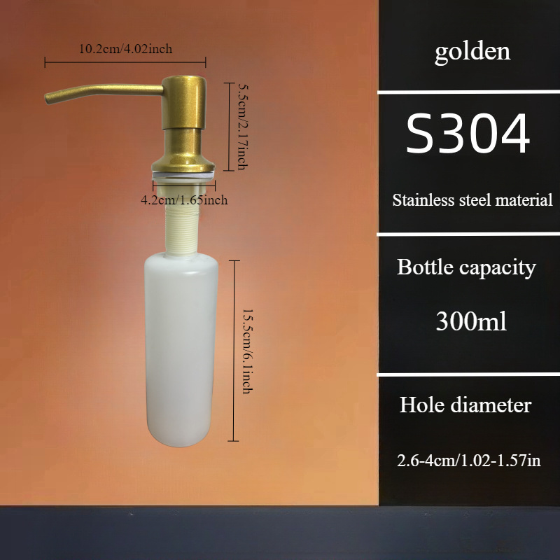 Kitchen Dish Soap Dispenser Press Stainless Steel Soap Dispenser Universal Bottle Presser