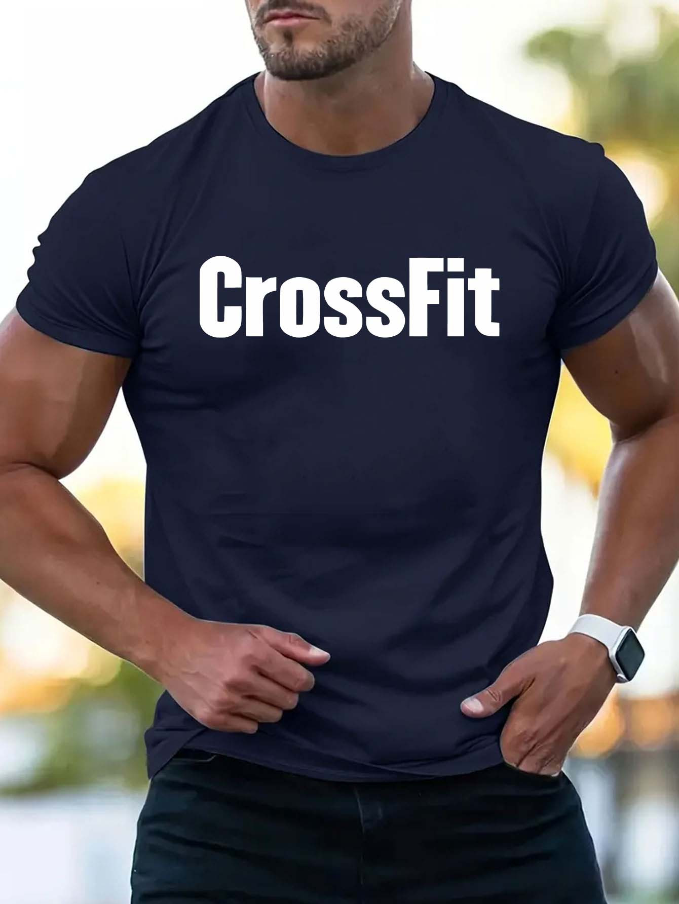 camiseta atlética hombre crossfit transpirable Temu Mexico